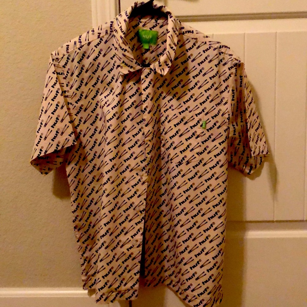 HUF; button up dress for men.